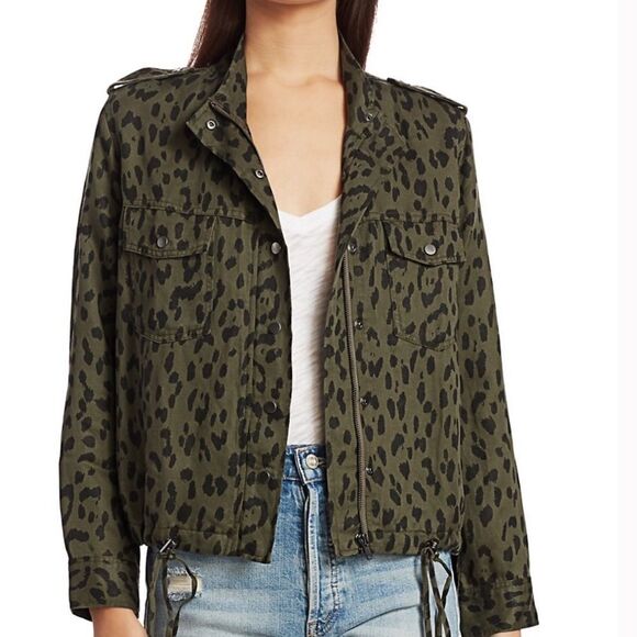 Rails Collins, green, leopard Tencel jacket size extra small - Picture 2 of 11